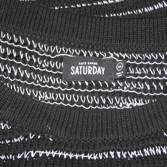 KATE SPADE Saturday Black/White Cotton Sweater - Picture 5 of 5